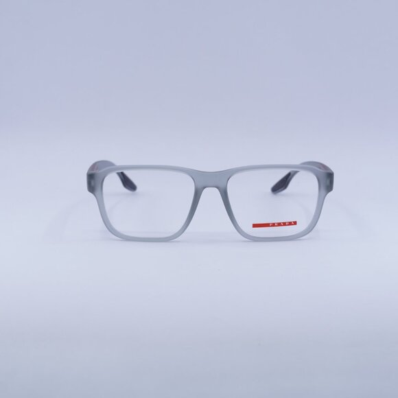 🕶️ New Prada Sport PS04NV 14C1O1 Eyeglasses - Grey Transparent Rubber Frame - Picture 2 of 10